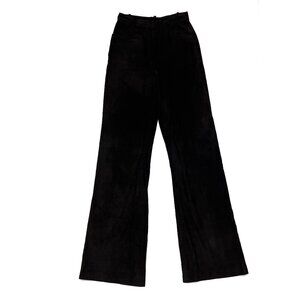 Gucci Vintage Pelle Leather Flare Pants Womens 42